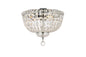 Tranquil 4 light Chrome Flush Mount Clear Royal Cut Crystal