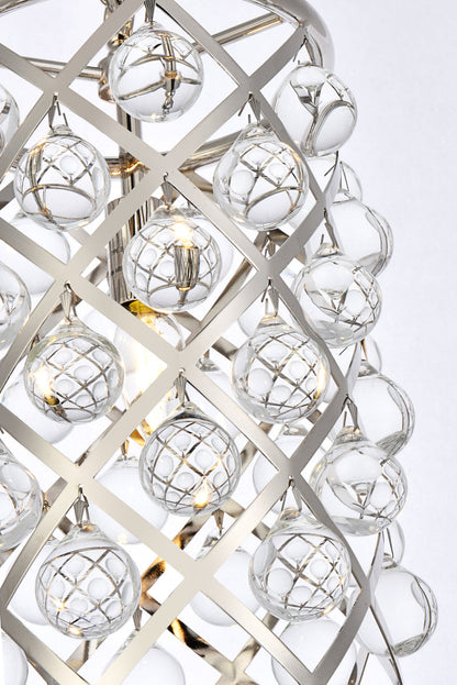 Madison 1 light polished Nickel Pendant Clear Royal Cut Crystal