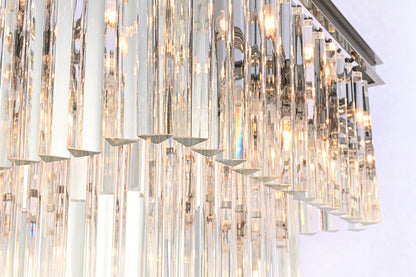 Sydney 21.5 inch square crystal chandelier in polished nickel