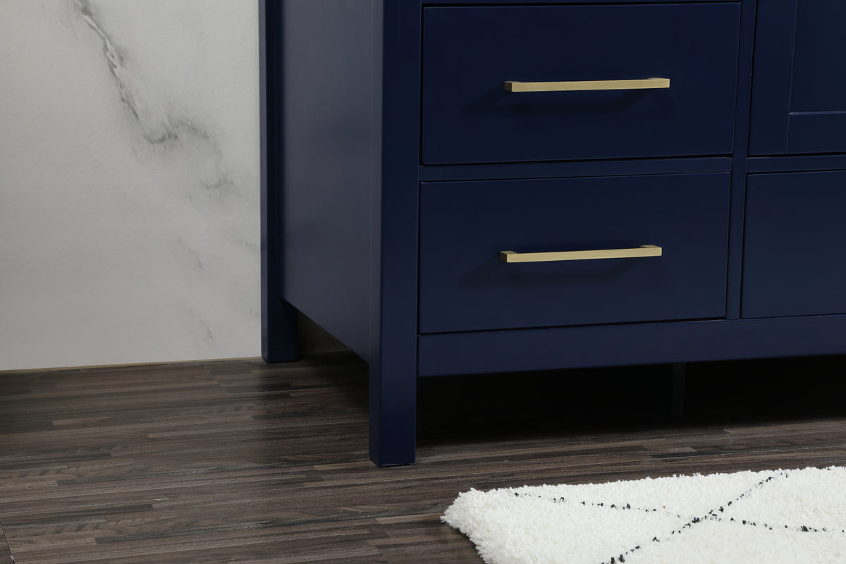 60 inch Single bathroom vanity in blue