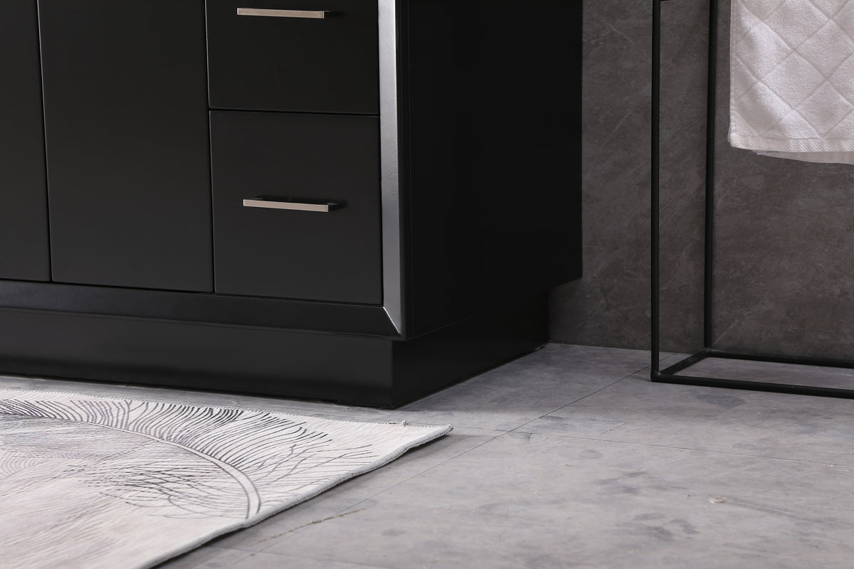 42 Inch SIngle Bathroom Vanity In Black