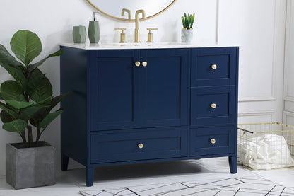 42 inch Single Bathroom Vanity in Blue
