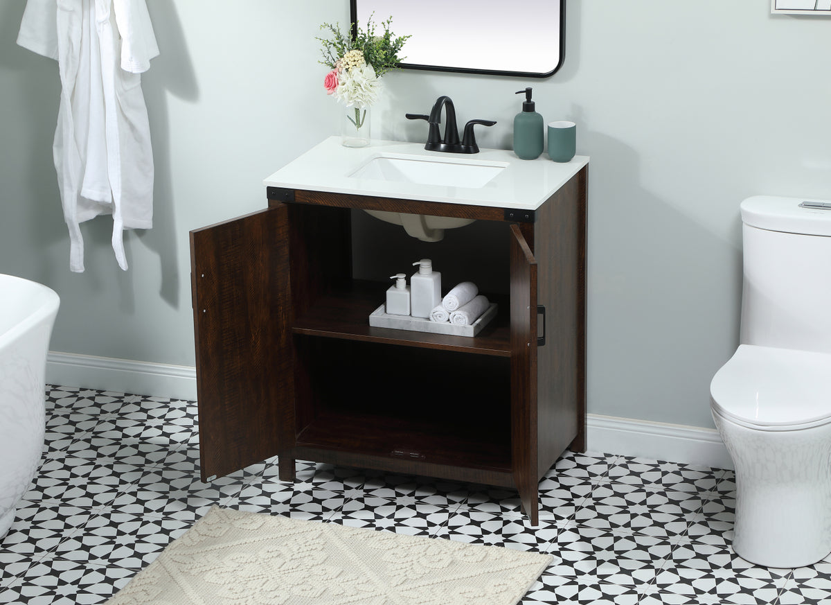 30 inch Single bathroom vanity in expresso