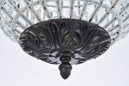 Olivia 1 light Dark Bronze Pendant Clear Royal Cut Crystal