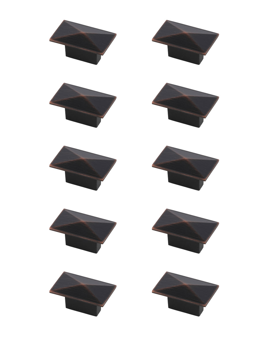 Perry 2" Oil-rubbed Bronze Rectangle Knob Multipack (Set of 10)
