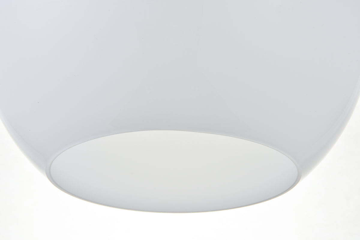 Baxter 1 Light Chrome Pendant With Frosted White Glass