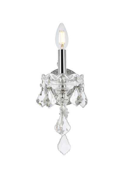 Maria Theresa 1 light Chrome Wall Sconce Clear Royal Cut Crystal