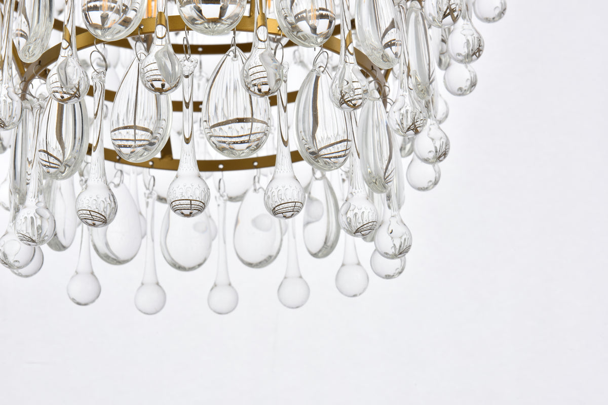 Nordic 4 lights brass pendant