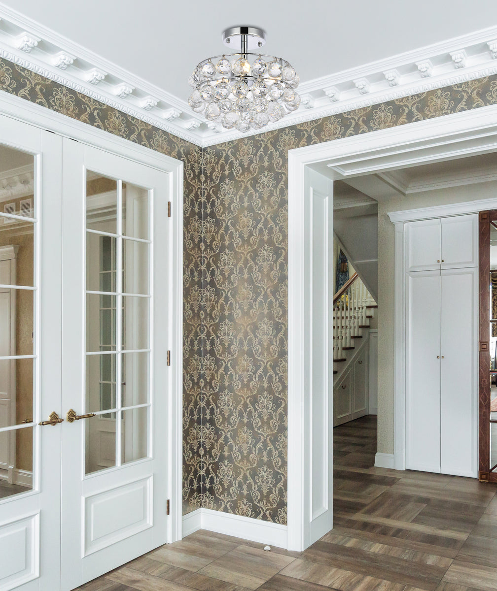 Savannah 12 inch flush mount in chrome