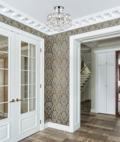 Savannah 12 inch flush mount in chrome