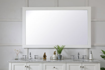 Aqua rectangle vanity mirror 60 inch in White