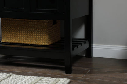 32 inch Single bathroom vanity in black