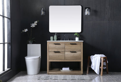 36 Inch SIngle Bathroom Vanity In Natural Oak