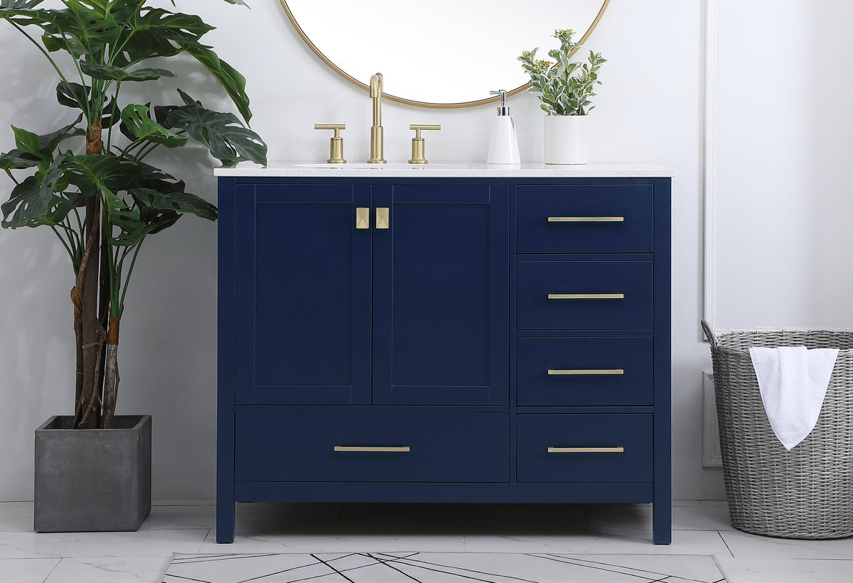 42 inch Single Bathroom Vanity in Blue