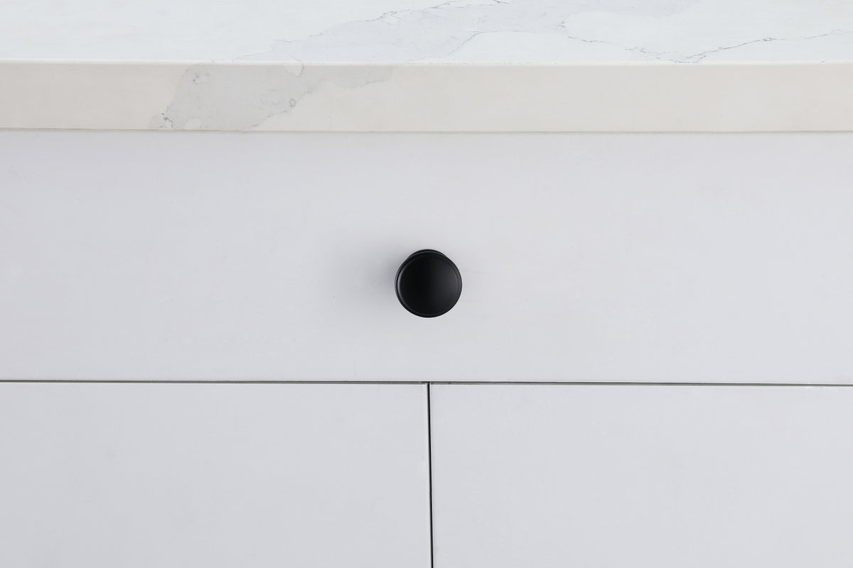 Kaid 1.2" Diameter Matte Black Mushroom Knob Multipack (Set of 10)