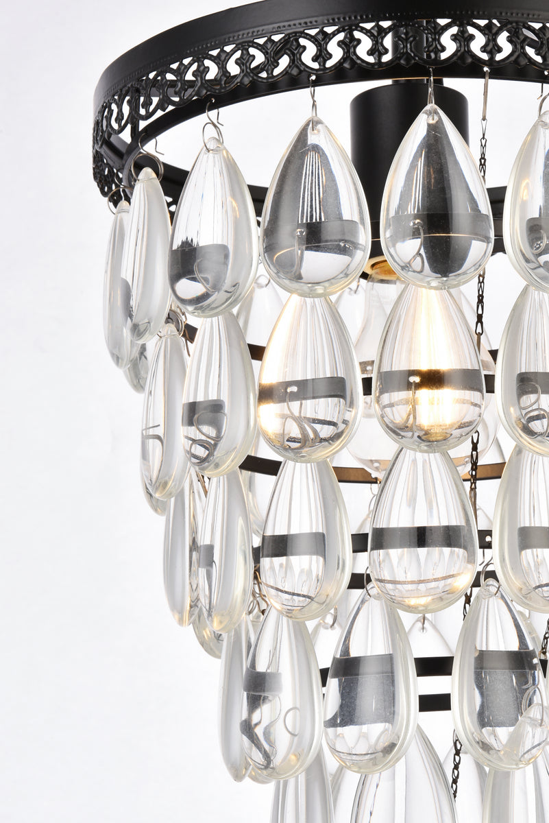 Reese 9 inch pendant in black