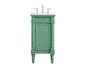 18.5 inch Single bathroom vanity in vintage mint
