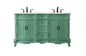 60 inch double bathroom vanity in vintage mint