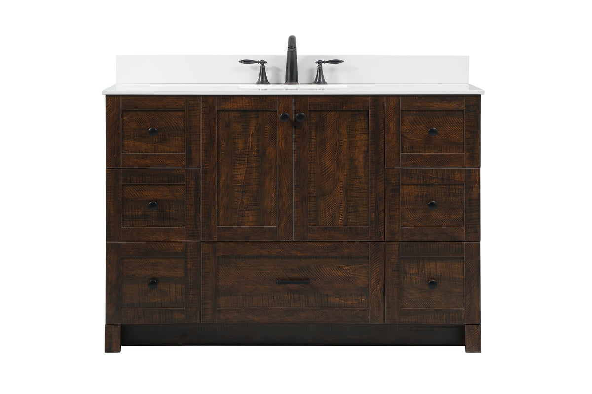 48 inch Single bathroom vanity in expresso with backsplash