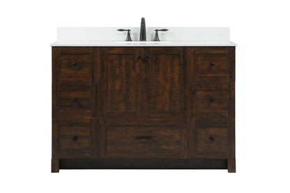 48 inch Single bathroom vanity in expresso with backsplash