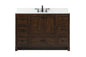 48 inch Single bathroom vanity in expresso with backsplash