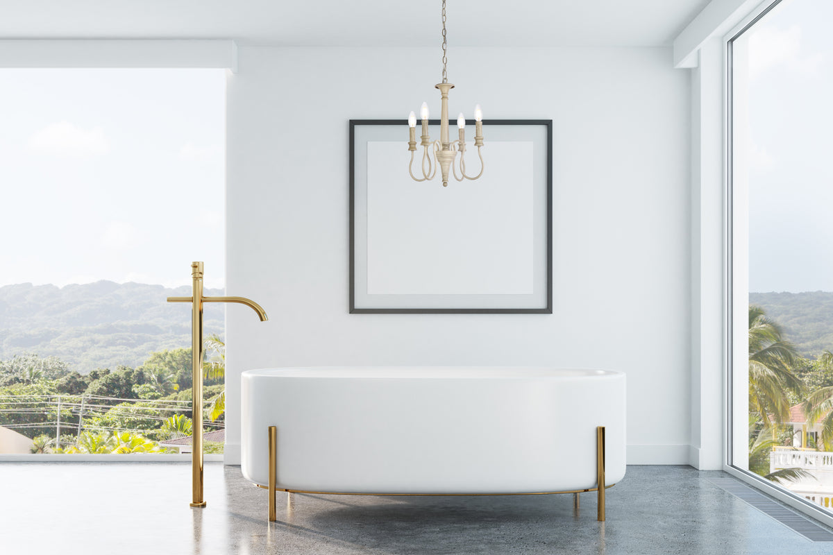 Flynx 4 lights pendant in weathered dove