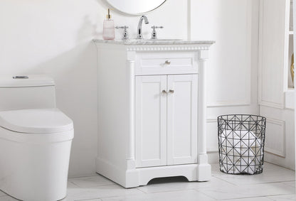 24 inch Single bathroom vanity in  White