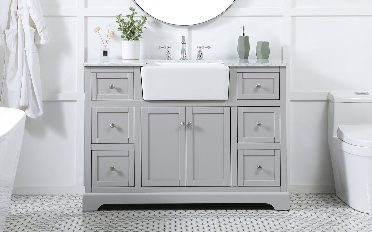 48 inch Single bathroom vanity in grey