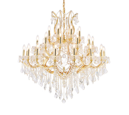 Maria Theresa 37 light Gold Chandelier Clear Royal Cut Crystal