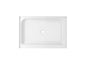 48x36 inch Single threshold shower tray center drain in glossy white