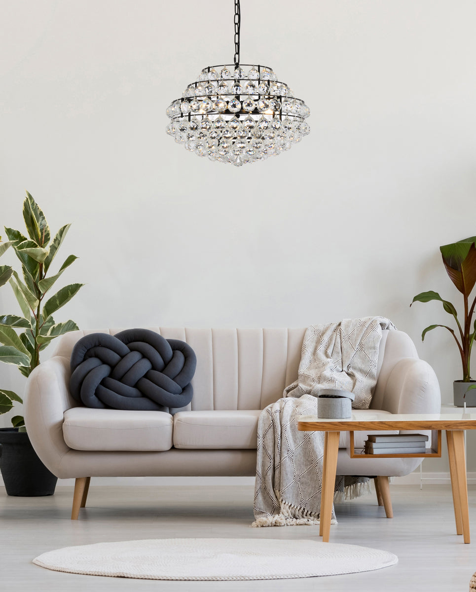 Savannah 20 inch pendant in black