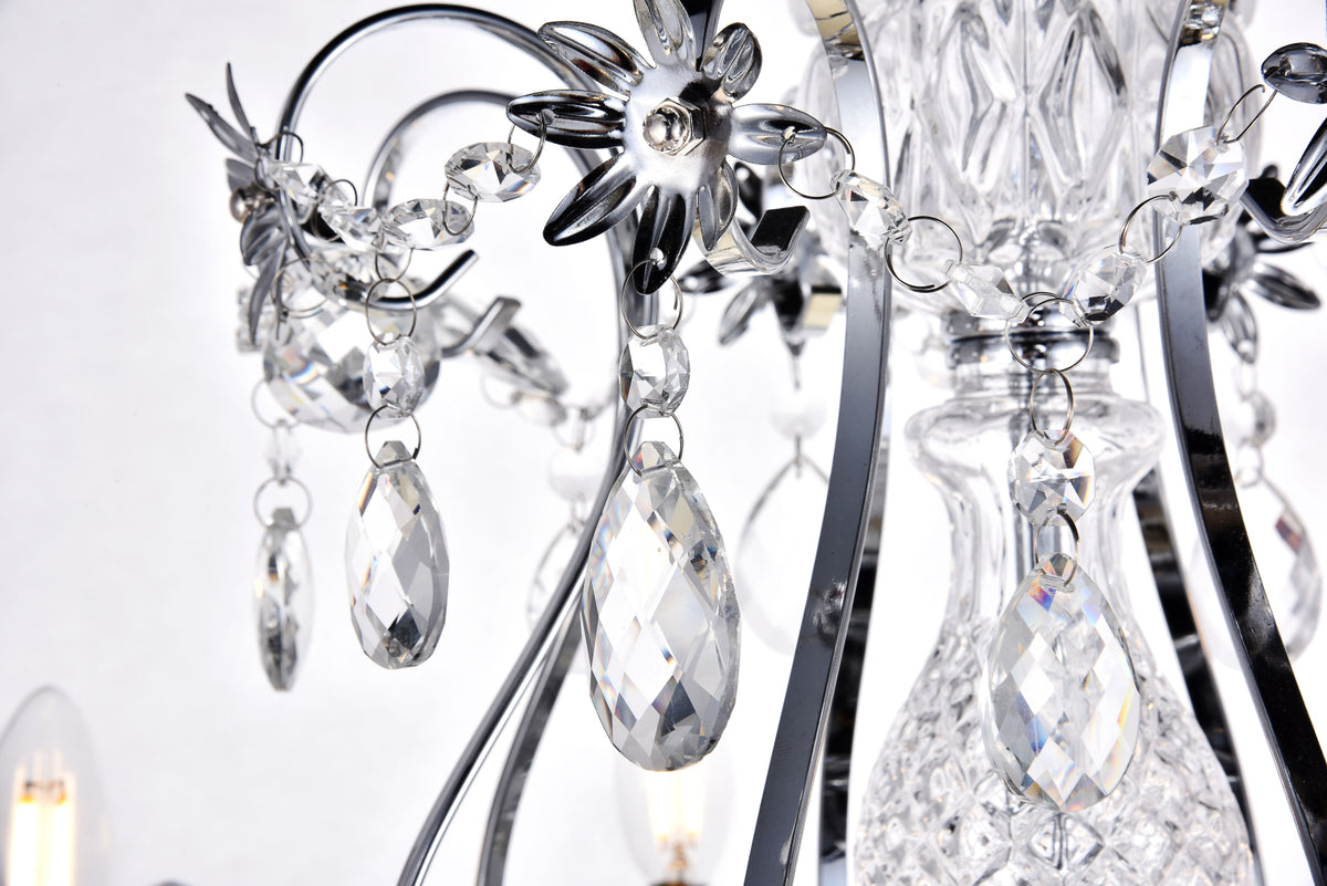 Voltaire Collection Chandelier D26 H25 Lt:8 Chrome Finish