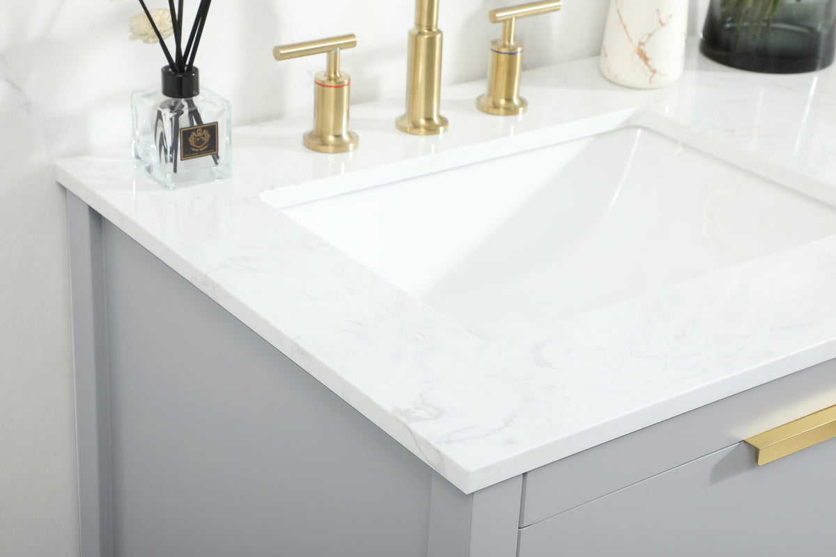 60 inch Single bathroom vanity in grey