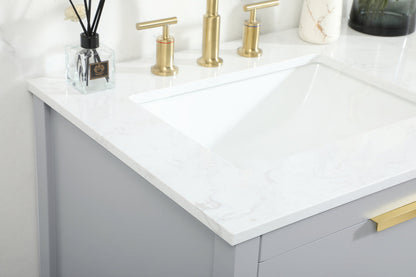 60 inch Single bathroom vanity in grey