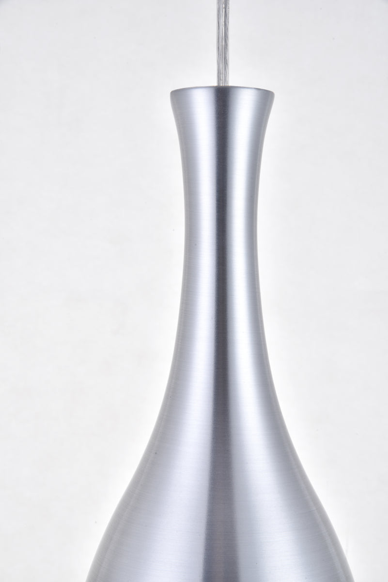 Aiken 1 Light Burnished Nickel Pendant