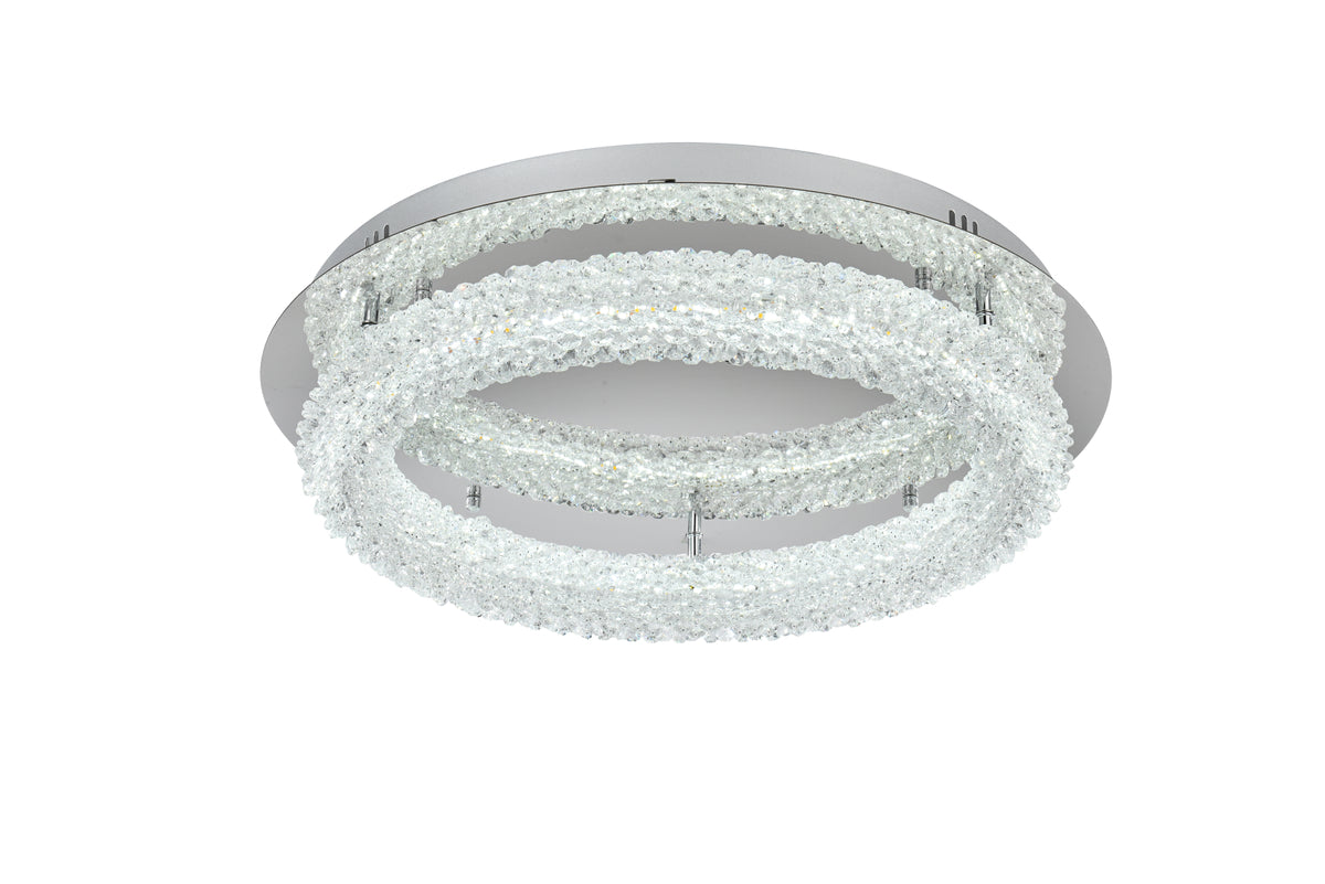 Bowen 22 inch Adjustable LED Flush Mount in Chrome