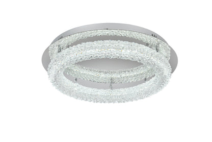 Bowen 22 inch Adjustable LED Flush Mount in Chrome