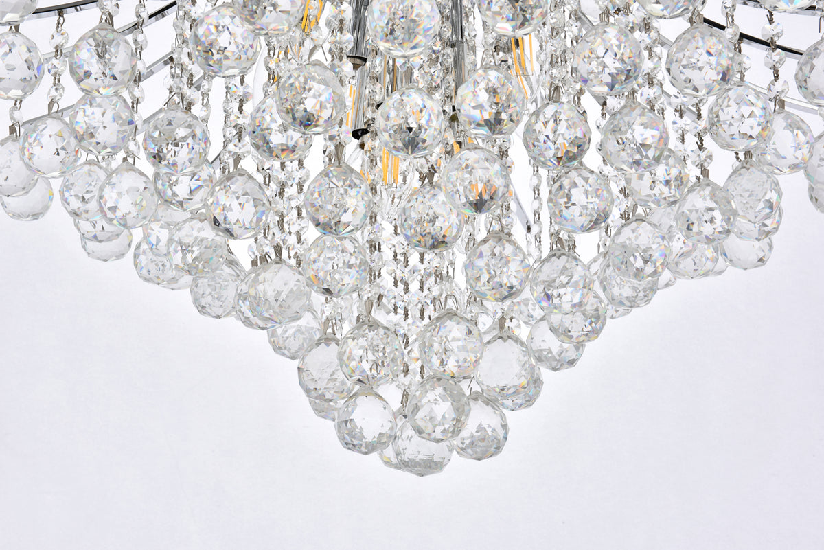 Toureg 15 light Chrome Chandelier Clear Royal Cut Crystal