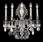 Monarch 5 light Pewter Wall Sconce Clear Royal Cut Crystal