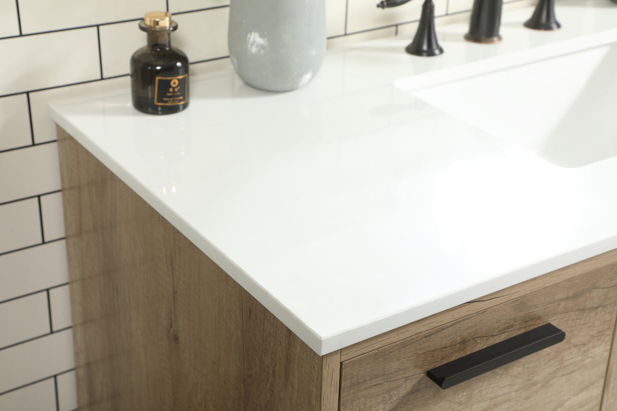 48 inch Single bathroom vanity in natural oak