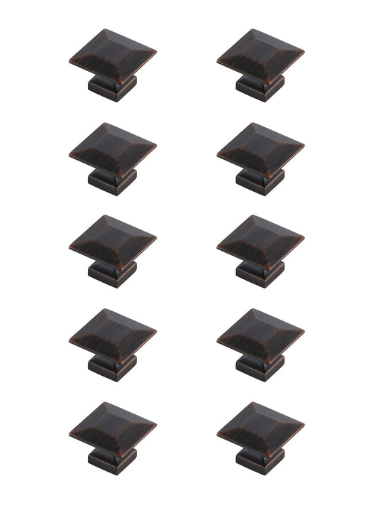 Cecil 1.3" Oil-rubbed Bronze Square Knob Multipack (Set of 10)
