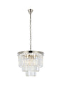 Sydney 9 light polished nickel Chandelier Clear Royal Cut Crystal