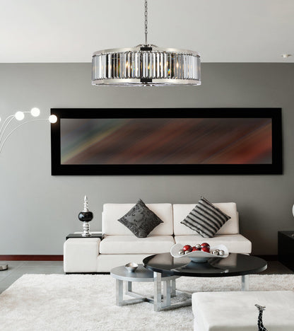 Chelsea 10 light polished nickel Chandelier Silver Shade (Grey) Royal Cut Crystal