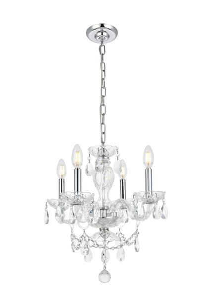  Elle Collection Pendant D17in H18in Lt:4 Chrome Finish 