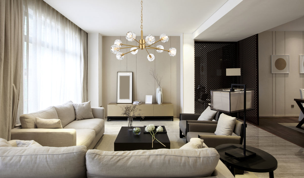 Graham 10 Light Pendant in Gold