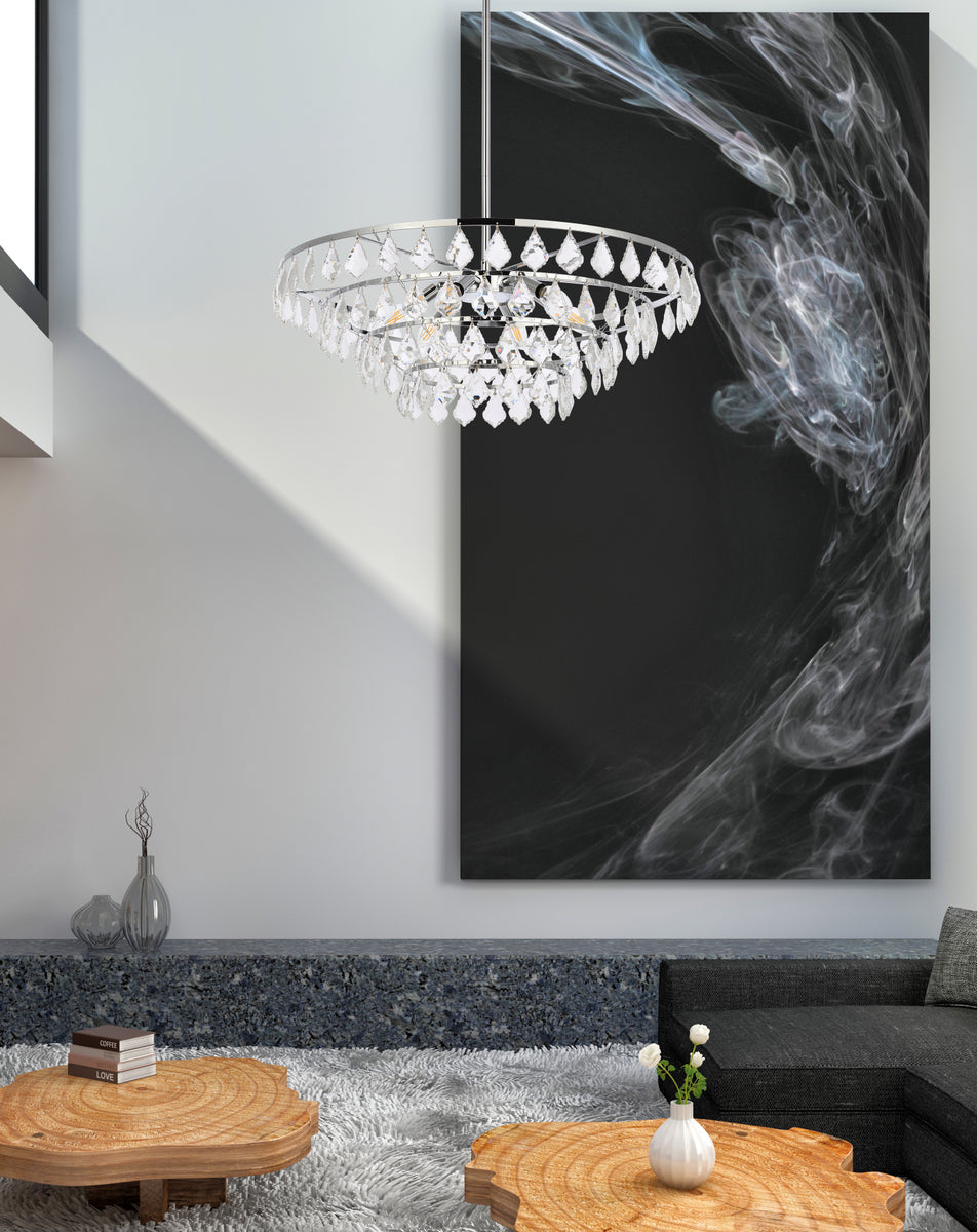 Ella 28 inch pendant in chrome