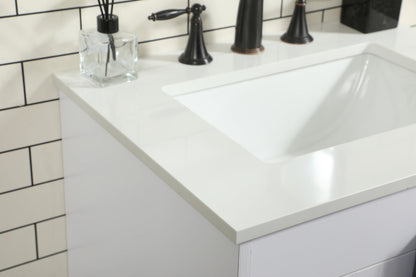 24 inch Single bathroom vanity in white