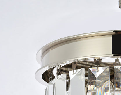 Sydney 3 light polished nickel Pendant Clear Royal Cut Crystal