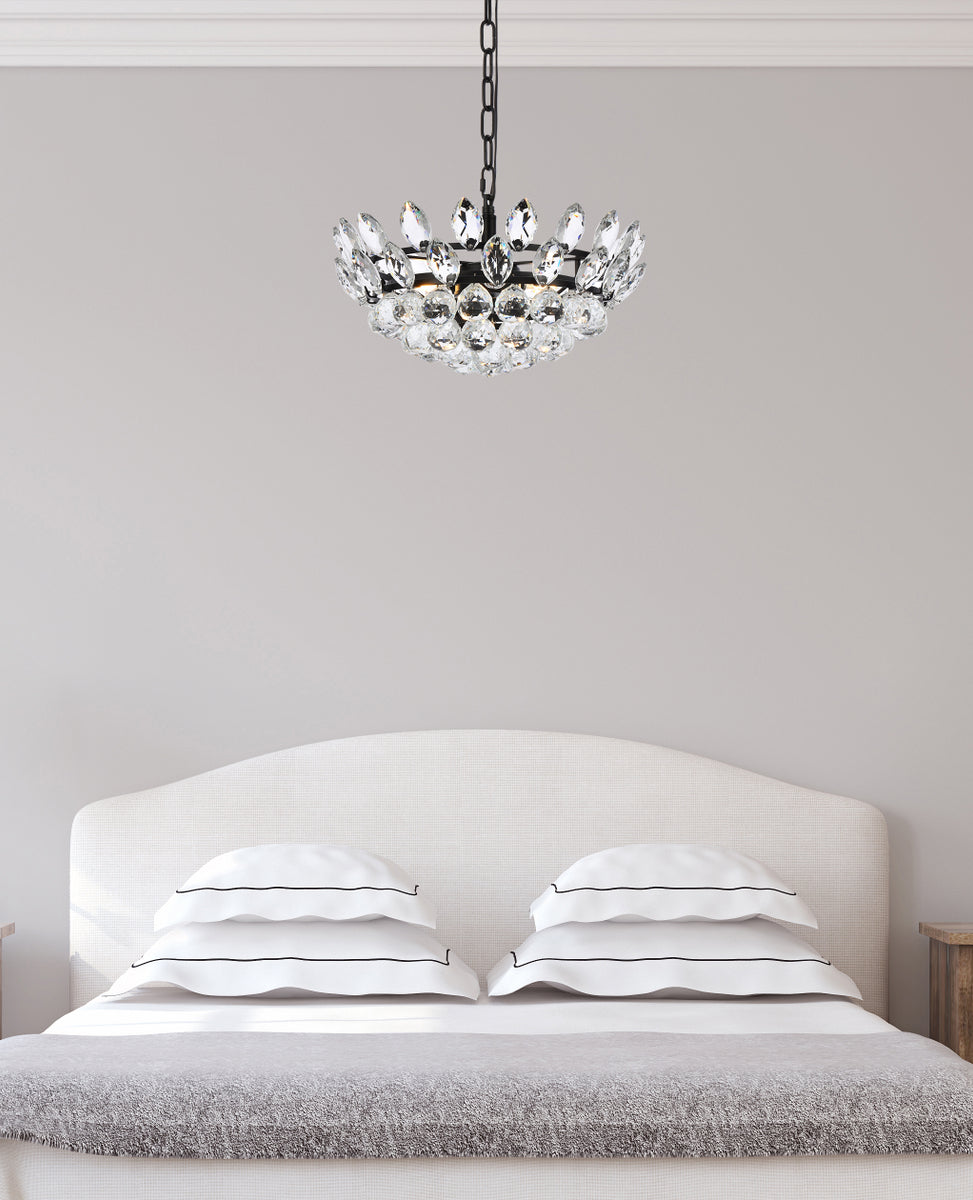 Emilia 16 inch pendant in black