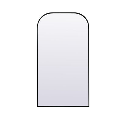 Metal Frame Arch Full Length Mirror 35x66 Inch in Black
